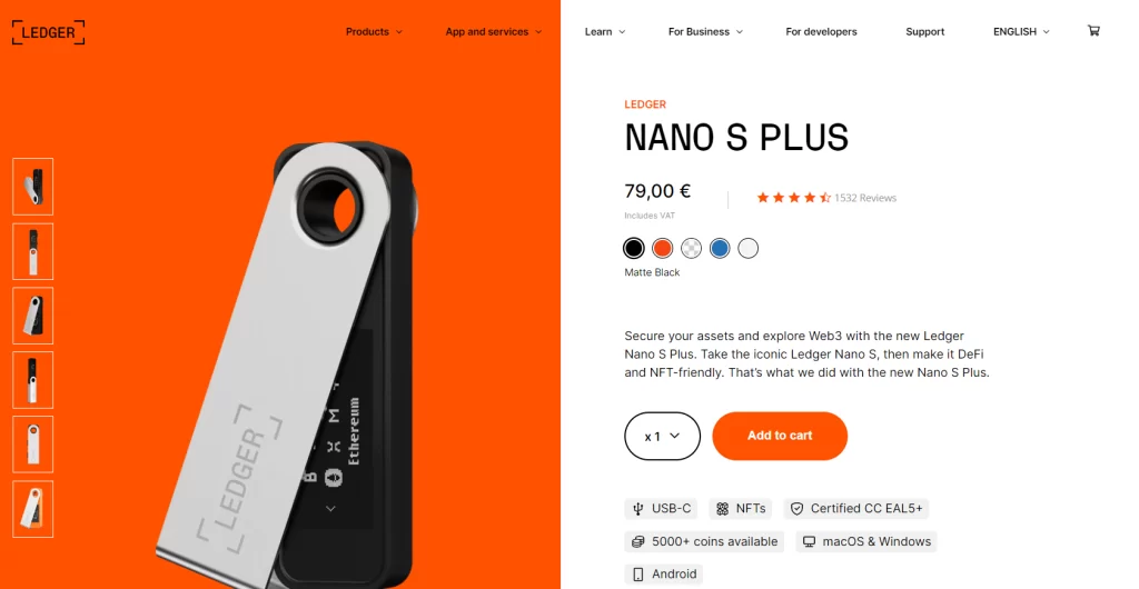 Nano S, un hardware wallet di Ledger 